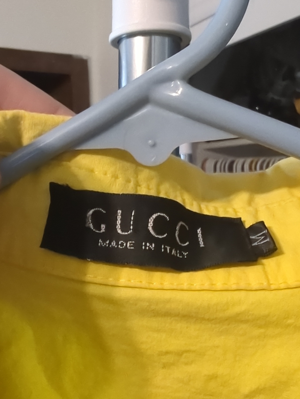 Gucci Yellow Button Up Top Ruffled Blouse Size XS Small - Picture 3 of 3